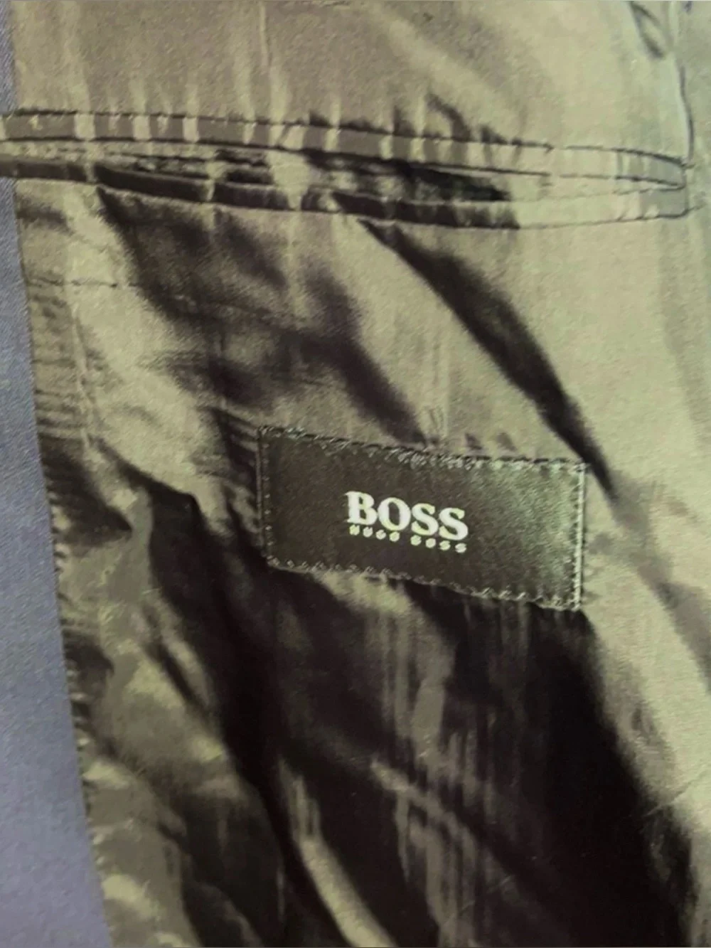HUGO BOSS Barneys New York Wool Suit Jacket Navy Blue Blazer Men’s Size 42L